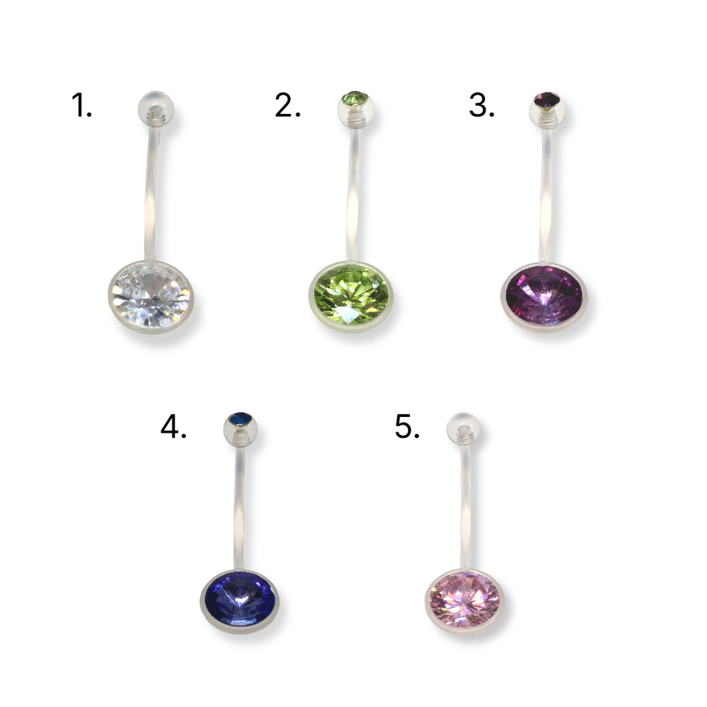 Belly Clips With Crystals ( Silicon )