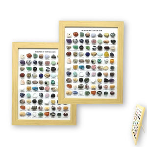 80 Pcs Natural Stones In A Photo Frame