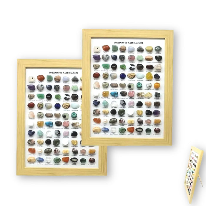80 Pcs Natural Stones In A Photo Frame