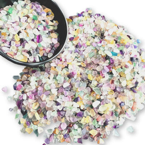 Colored Fluorite Chips In a Box