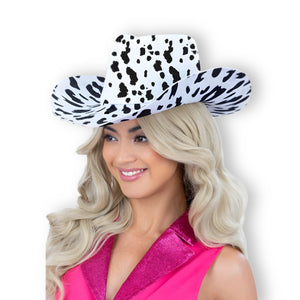 Cowboy Printed Hat With Cord (Adults)