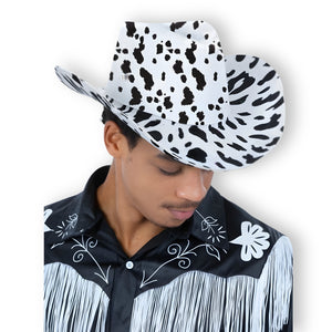 Cowboy Printed Hat With Cord (Adults)