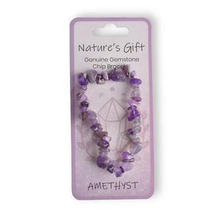 Nature's Gift Amethyst Chip Bracelet