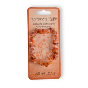 Nature's Gift Carnelian Chip Bracelet