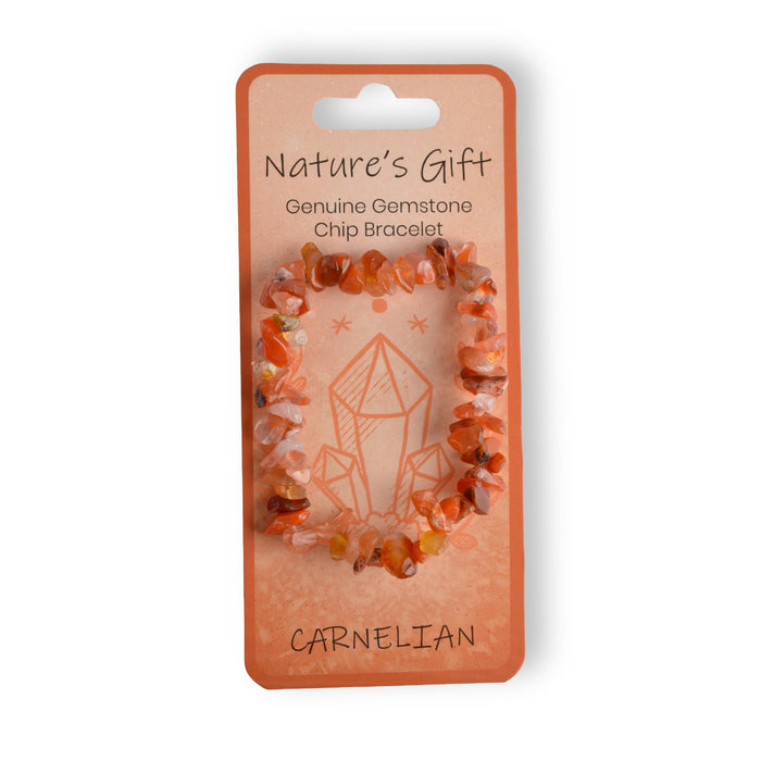 Nature's Gift Carnelian Chip Bracelet
