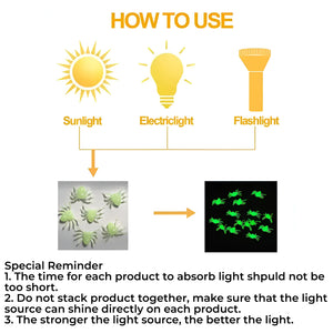 Mini Glow In The Dark Spider (100pcs)