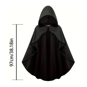 Black Hooded Cape - Unisex