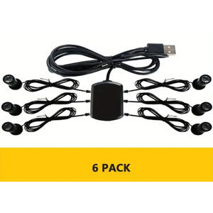 Mini LED UV Light - 6 Pcs with Holder