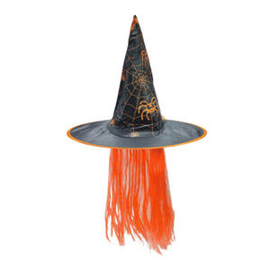 Witch Hat with Hair (Assorted Colors)