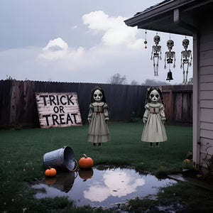 Haunted Retro Gothic Doll Display For Halloween