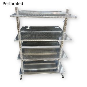 Chrome Flat Display Rack Single (Perforated) (Full Set)