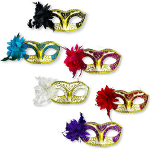 Masquerade Glitter with Flower - Eye Mask (Assorted)