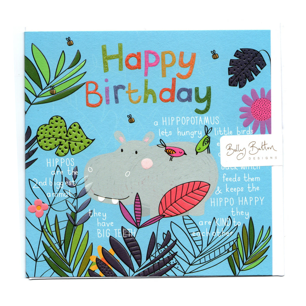 Birthday Hippopotamus - Card
