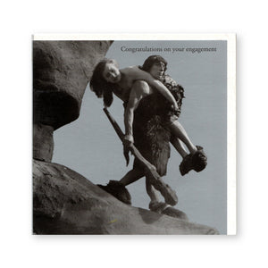 Congratulation On Your Engagement (Stone Age Theme) - Card