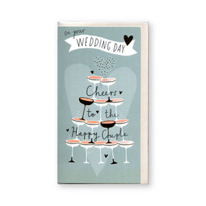 Cheers To The Happy Couple, On Wedding Day - Card