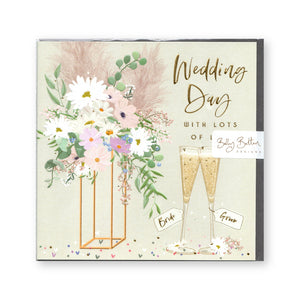 Wedding Day with Love / Champagne Glasses - Card