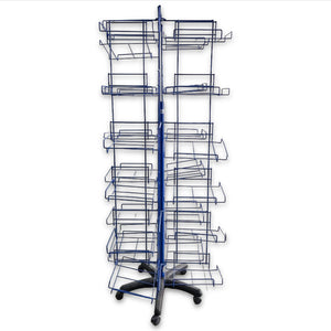 4-Sided Blue Rotating Wire Display Rack (Pre-Loved)