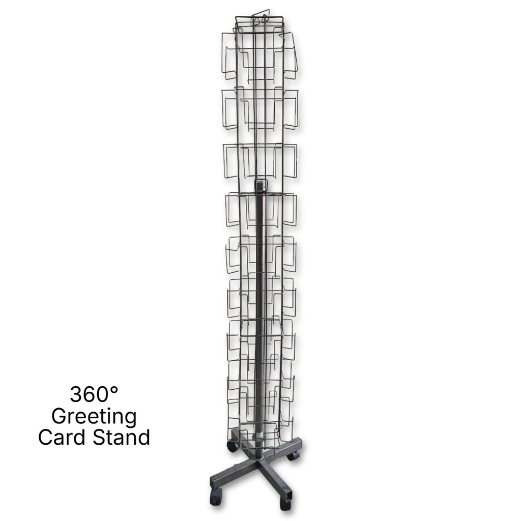 360° Rotating Greeting Card Display Stand – Dark Grey (Pre-Loved)