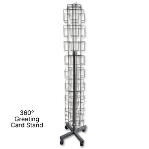 360° Rotating Greeting Card Display Stand – Dark Grey (Pre-Loved)