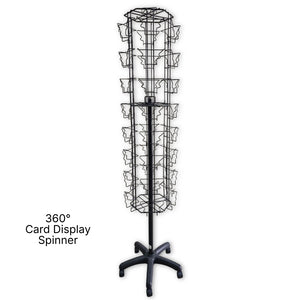 5-Sided Card Rack Spinner Stand – Black (Pre-Loved)
