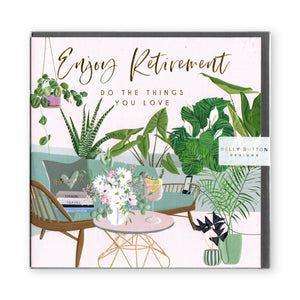 "Enjoy Retirement" Luxury Square Greeting - Card
