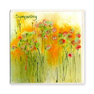 "Sympathy" Wildflower Meadow Greeting - Card