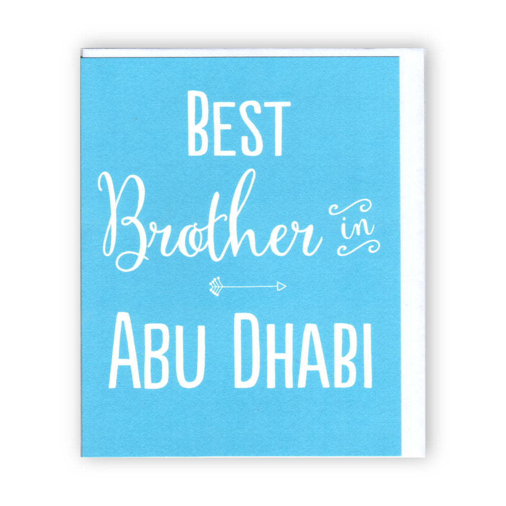 "Best Brother in Abu Dhabi" Greeting - Card