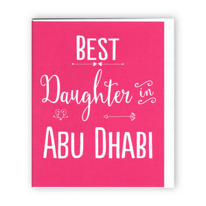 "Best Daughter in Abu Dhabi" Chic Pastel Mint - Card