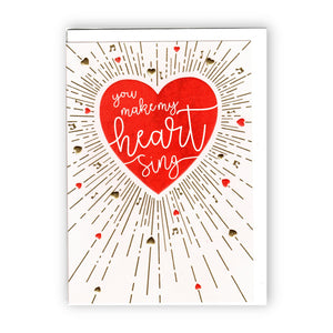 "You Make My Heart Sing" Elegant Greeting - Card