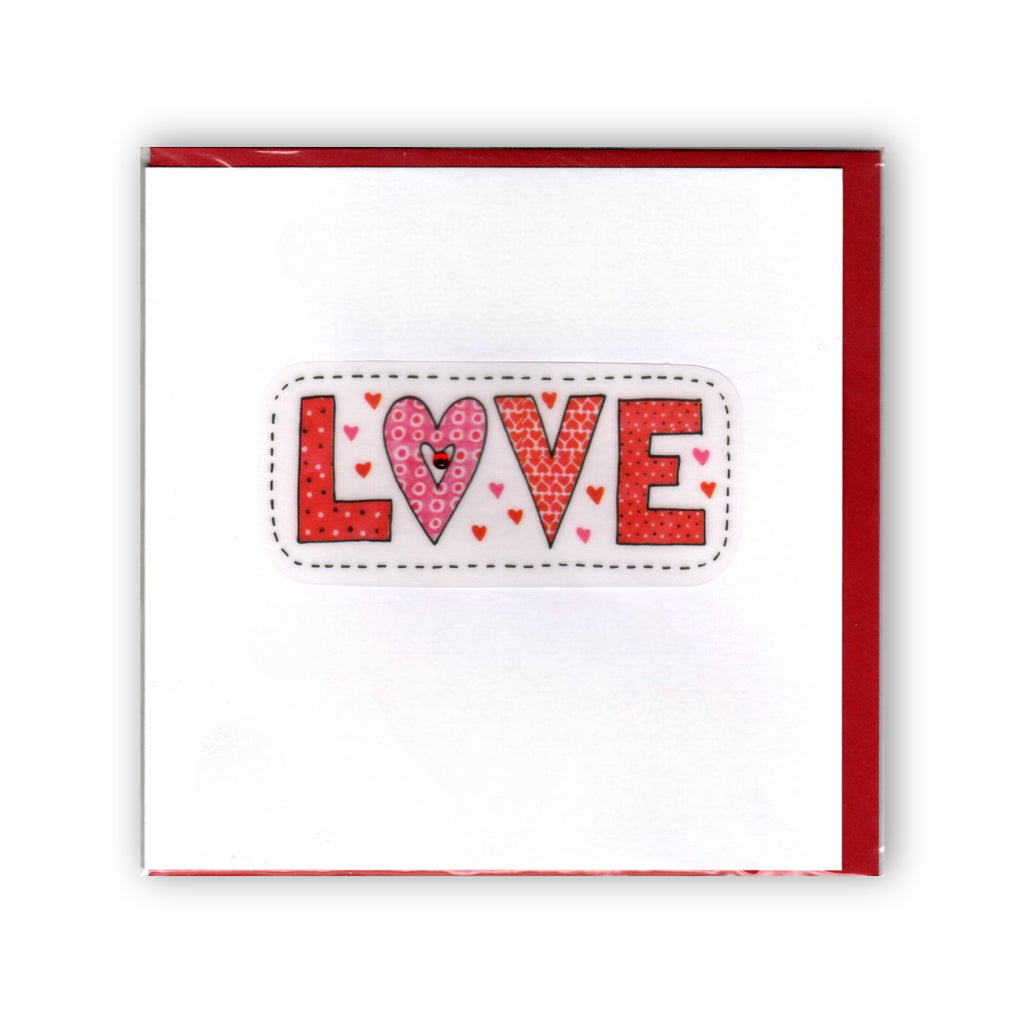 Minimalist "LOVE" White Block - Greeting Card