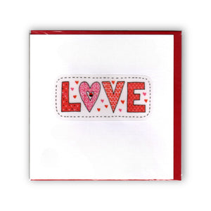 Minimalist "LOVE" White Block - Greeting Card