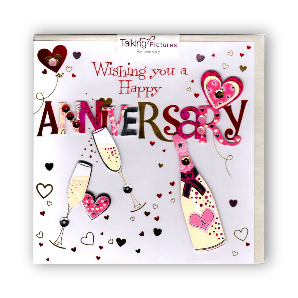 "Happy Anniversary" Luxury Embossed - Greeting Card