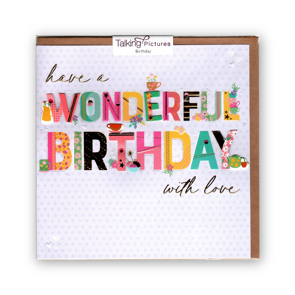 "Have a Wonderful Birthday With Love" Greeting Card