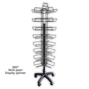 Wish Pearl Spinner Stand (Black) – 360° Rotating Wire Display Rack (Pre-Loved)