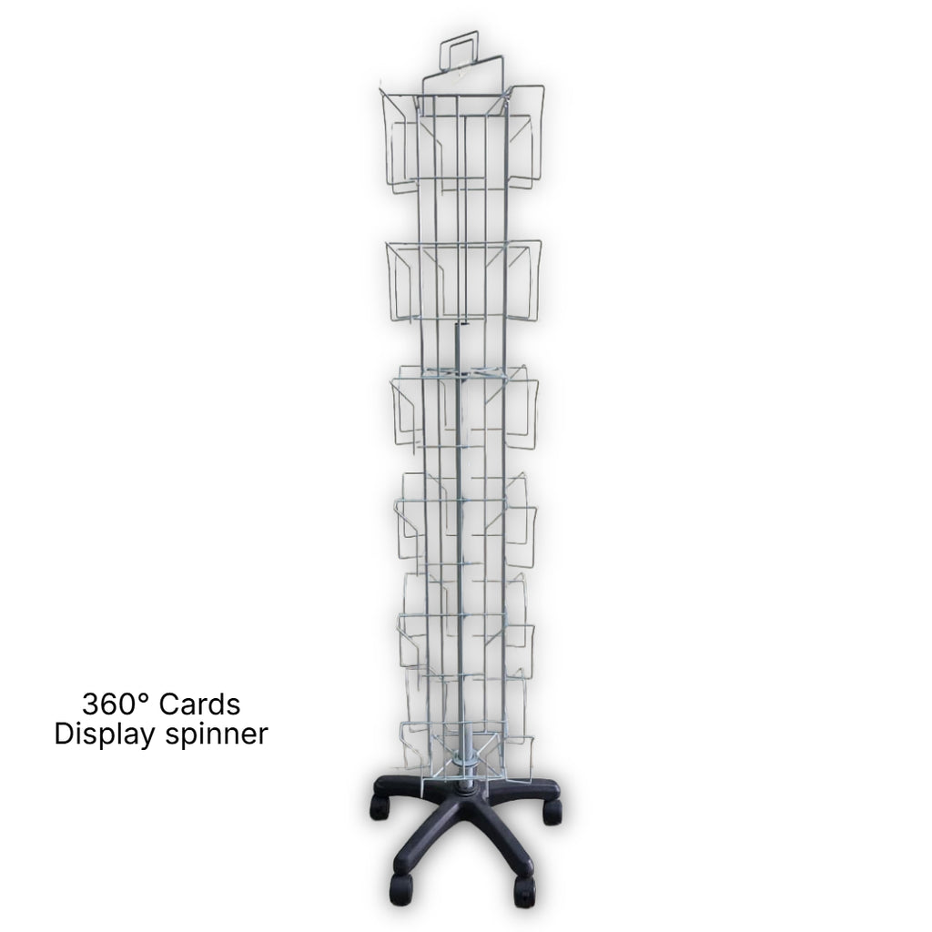 Card Spinner Stand – 360° Rotating Wire Card Display Rack (Pre-Loved)