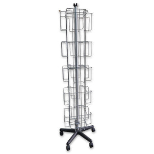 Card Wire Display Spinner on Wheels - Silver (Used)