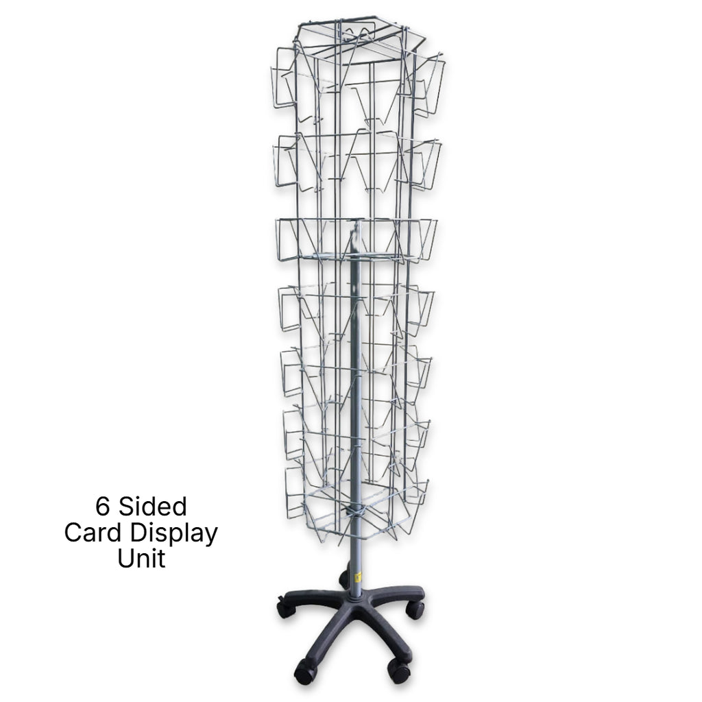 Card Spinner Stand  – Silver Rack 6 Sided (Used)
