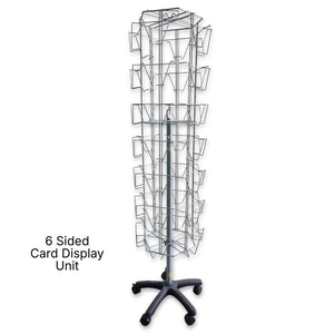 Card Spinner Stand  – Silver Rack 6 Sided (Used)