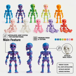 Articulated Skeleton Figure (Single Piece) - 3D Printed