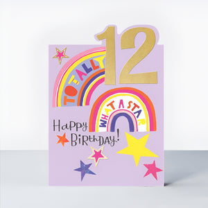Totally What A Star – Age 12 Birthday Card