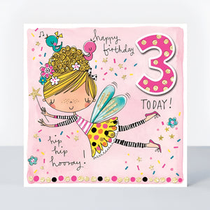 Fairy 3rd Birthday – Magical Fairy Age 3 Children’s Card