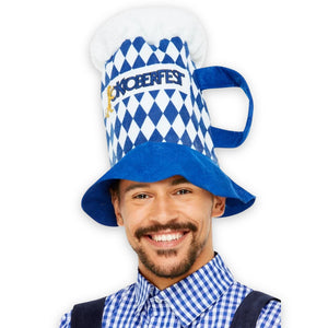 Oktoberfest Plush Beer Mug Hat – Funny Bavarian