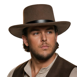 Authentic Western Wandering Gunman Hat - Brown