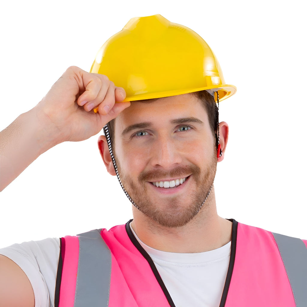 Builders Helmet - Yellow (Adjustable Fit)