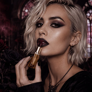 Burgundy & Black Two-Tone Ombré Lipstick – Halloween Special Edition