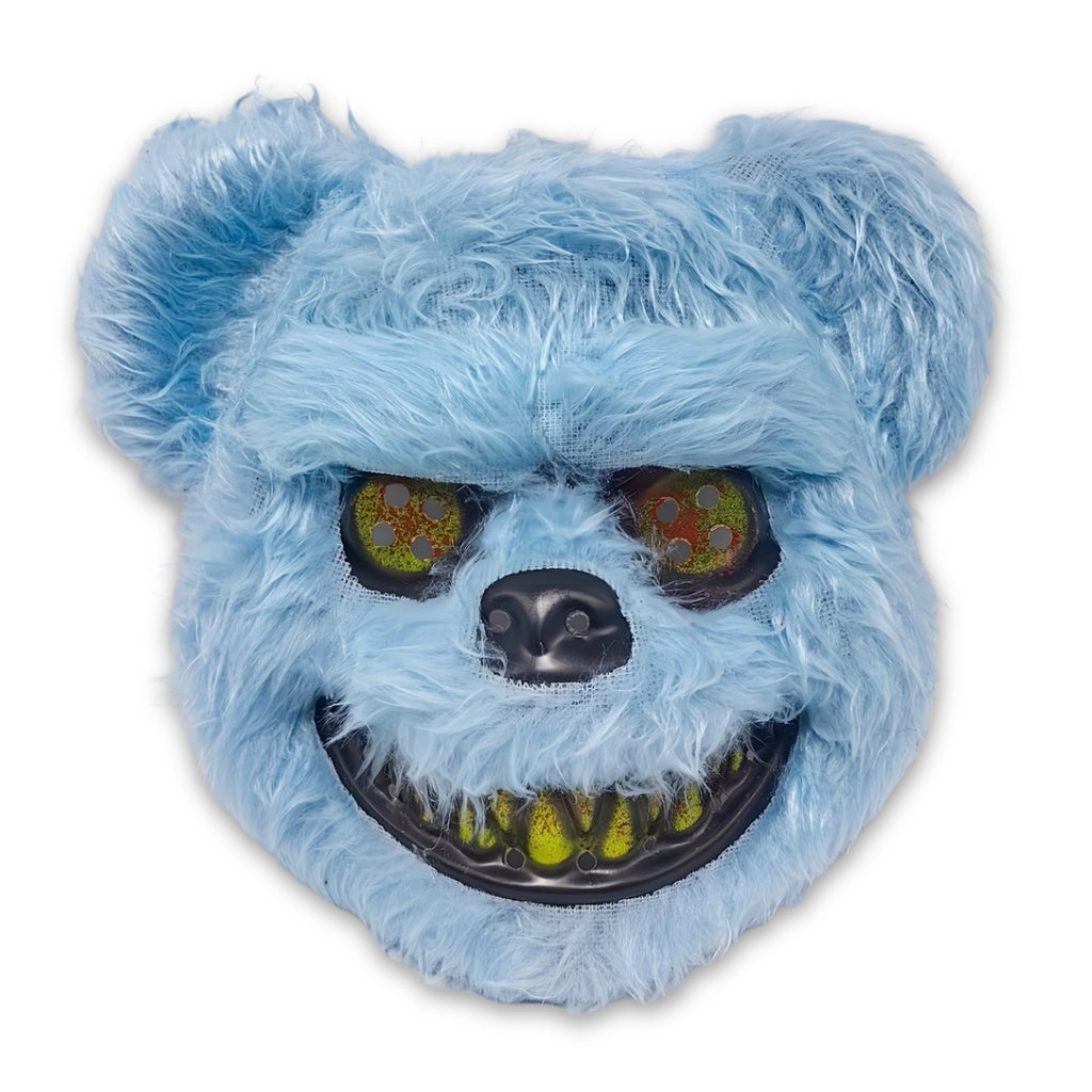 Violent Bear  –  Light Blue Plush Horror Mask