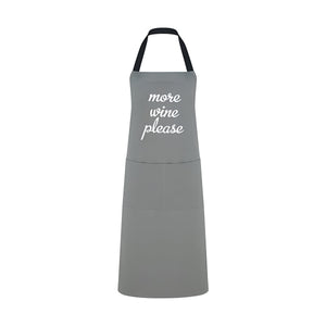 Apron - More Wine Please (Grey)