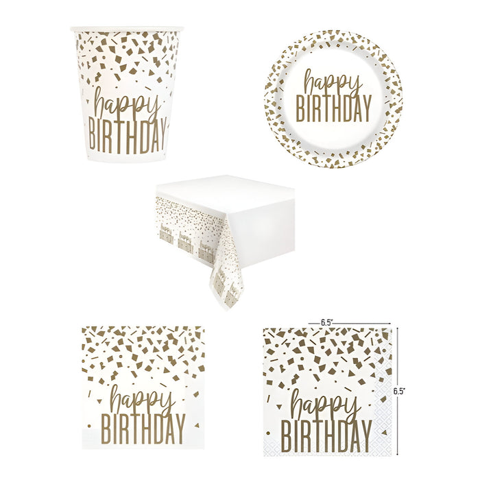 Gold Confetti Birthday Party Accessories & Tableware