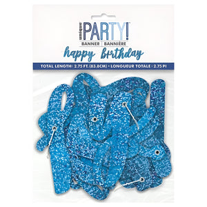 Glitz Blue & Silver Birthday Party Accessories & Tableware