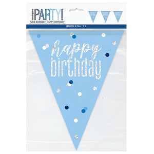 Glitz Blue & Silver Birthday Party Accessories & Tableware